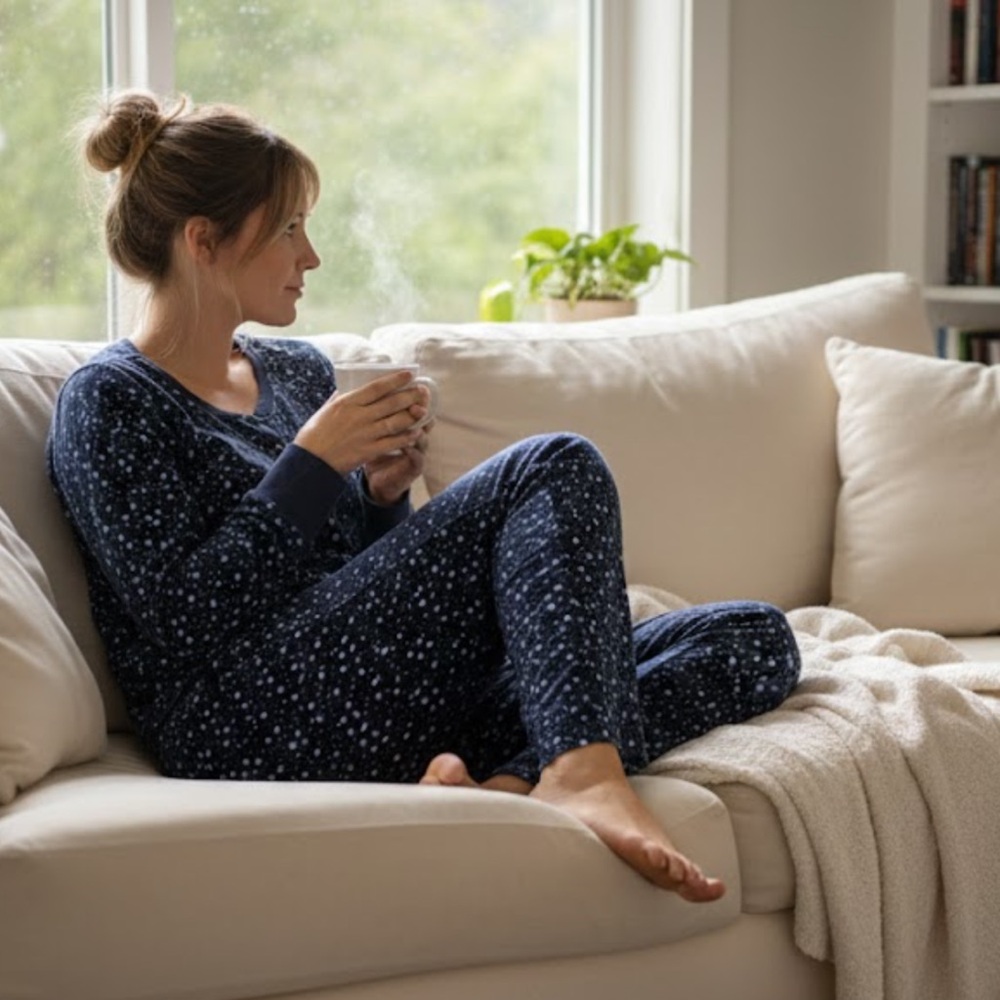 Nautica Women's Blue Starry Pajama Set